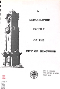 Book, Demographic Profile of the City of Ringwood, 1989