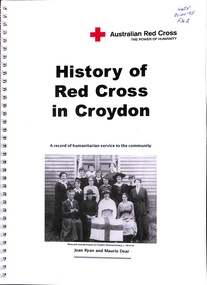Book, History of Red Cross in Croydon