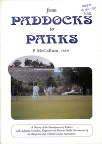 Book, From Paddocks to Parks