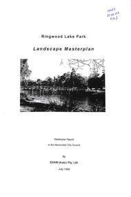 Book, Ringwood Lake Park Masterplan July 1999, 1999