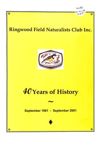 Book, Ringwood Field Naturalists Club Inc, 2001