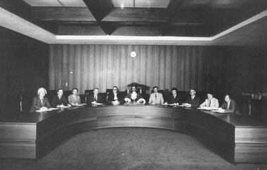 Photograph, Ringwood Council in Chambers ca 1973/4