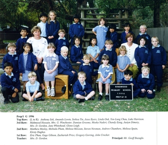 Photograph, Ringwood Primary School 1996 Class Photo Grade Prep /1G, 1996