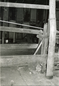 Photograph-B&W, Hill's Dairy, Canterbury Road, Ringwood 1989-Barn interior, 6/07/1989