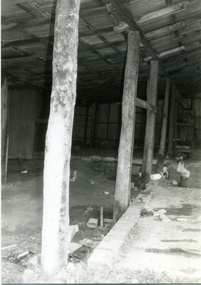 Photograph-B&W, Hill's Dairy, Canterbury Road, Ringwood 1989-Barn interior, 6/07/1989