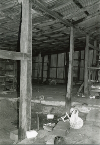 Photograph-B&W, Hill's Dairy, Canterbury Road, Ringwood 1989-Barn interior, 6/07/1989