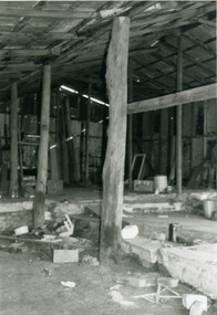 Photograph-B&W, Hill's Dairy, Canterbury Road, Ringwood 1989-Barn interior, 6/07/1989
