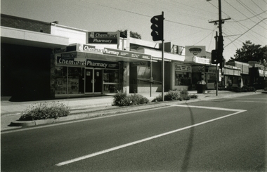 Photograph-B&W, Joan Walker, East Ringwood 2000- Shops in Railway Avenue looking West, 2000