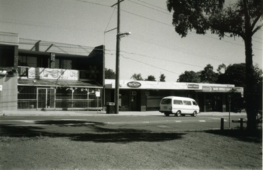 Photograph-B&W, Joan Walker, East Ringwood 2000-Shops in Railway Avenue (Dublin Road end), 2000