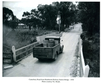 Photograph, Canterbury Road from Heathmont Railway Station Bridge 1954, 1954