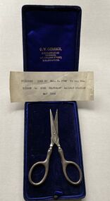 Memorabilia, G.W. Catanach, Scissors used by Mrs Herman Pump to open Heathmont Railway Station in May 1926, 1926