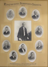 Picture, Framed picture of Ringwood Borough Councillors 1928-1929, 1929
