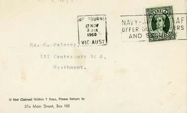 Document, Ringwood Town Hall Ball invitations and letters to Mr and Mrs Painter 1956-1961