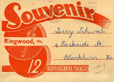 Souvenir - Folder, 12 Black and White Souvenir photos of Ringwood, 1957