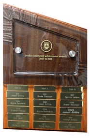 Plaque, Deakin University Achievement Awards - 2007-2011