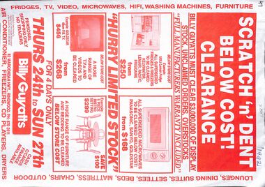 Document, Packet: Ringwood Chamber of Commerce, Whitehorse Traders, Clippings; Decimal Currency material, Advertising