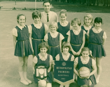 Photograph, Girls' basketball (netball) team of Ringwood East Primary School Metropolitan Premiers 1967, 1967