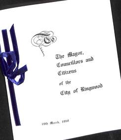 Document - Speech, Speech by the Governor of Victoria Sir Dallas Brooks on 19 March 1960 on the declaration of Ringwood as a City, 19-Mar-60