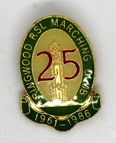 Badge, Ringwood RSL Marching Club 1986, 1986