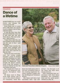 Newspaper - Clipping, Maroondah Leader, Dance of a Lifetime, 2016