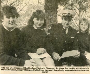 Document, Packet: Ringwood Neighbourhood Watch newsletters 1985 - 1991; 2 Neighbourhood Watch newspaper cuttings