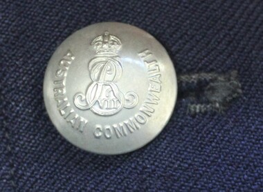 Uniform - Jacket, A. Bowley & Co, Navy blue woollen material jacket, used by a girl member of Ringwood Primary School band before 1974 (possibly as early as 1930s), Pre 1974, possibly as early as 1930s
