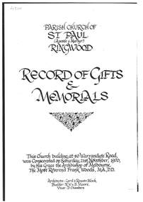Book, Parish Church of St Pauls Ringwood
