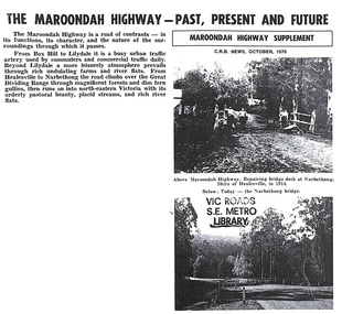 Print - VicRoads publication supplement, The Maroondah Highway - Past, Present and Future - 1997