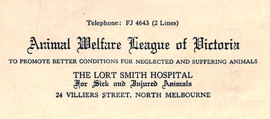Document, Animal Welfare - Correspondence and newspaper clippings 1950-58 (Animal Welfare League Ringwood Auxiliary)