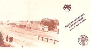 Card, City of Ringwood Souvenir Programme Nostalgia Night 25th November 1988