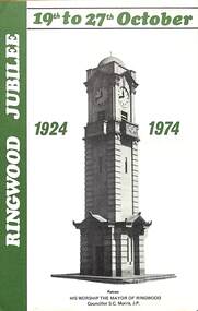 Pamphlet, Ringwood Jubilee 1924 - 1974