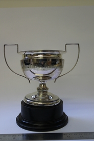 Silver Cup on Wooden Base, T & L, Gerrard Wire Tying Machines Co Pty Ltd trophy, c. 1930