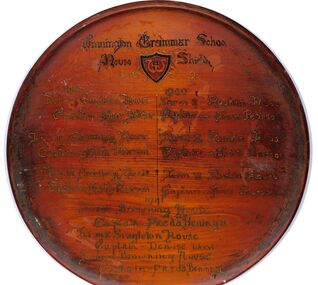Plaque - Shield, Winnington Grammar School House Shield 1939-1941, Circa 1939