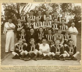 Photograph, Ringwood Football Club 1948 Firsts Premiership team, 1948