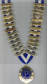 Display Stand and Ribbon, Ringwood Probus Club Presidents 1983 - 2010, 1983-2010