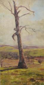 Painting, Winifred Miles, "Tree - East Ringwood Golf Links" - Oil on paper by Winifred Miles (1884-1944), Undated, later than 1910