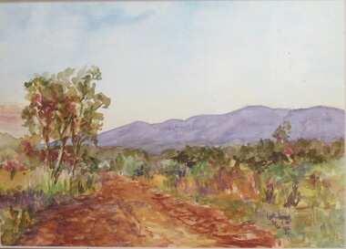 Painting, Winifred Miles, "Mullum Road" (Ringwood) - Water colour on paper by Winifred Miles (1884-1944), Undated, later than 1910