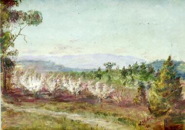 Painting, Winifred Miles, "Orchards" - Water colour on paper by Winifred Miles (1884-1944), Undated, later than 1910
