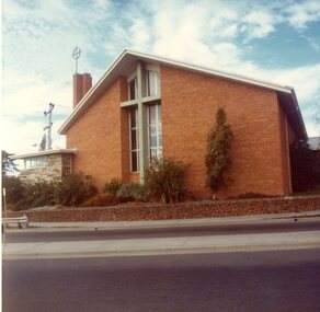 Photograph - Photographs, Ringwood Methodist Church - Wall of Building with Cross facing Station Street