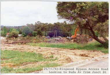 photograph, Eastlink Ringwood Bypass Construction-Looking to Suda Ave fromJunction Street