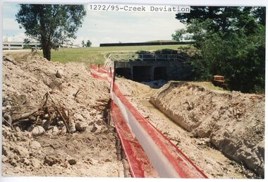 photograph, Eastlink Ringwood Bypass Construction-12/2/95-Creek Deviation