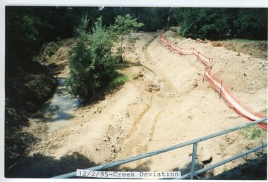 photograph, Eastlink Ringwood Bypass Construction-12/2/95-Creek Deviation