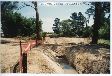 photograph, Eastlink Ringwood Bypass Construction-12/2/95-Creek Deviation