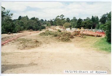 photograph, Eastlink Ringwood Bypass Construction-Start of Bypass 19/2/95