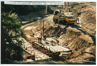 photograph, Eastlink Ringwood Bypass Construction-Ringwood Bypass Creek Diversion