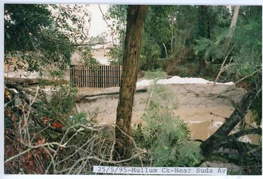 photograph, Eastlink Ringwood Bypass Construction-Mullum Ck-Near Suda Av 25/5/95