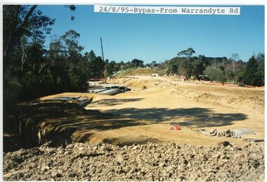 photograph, Eastlink Ringwood Bypass Construction-Bypass-From Warrandyte rd 24/8/95