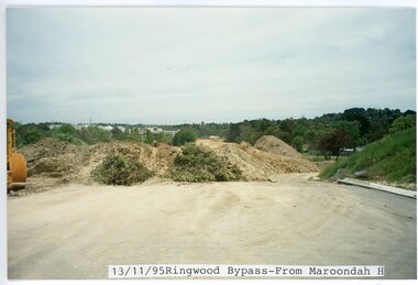 photograph, Eastlink Ringwood Bypass Construction-Ringwood Bypass-from Maroondah Hwy 13/11/95