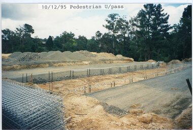 photograph, Eastlink Ringwood Bypass Construction-Pedestrian Underpass 10/12/95