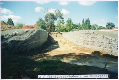 photograph, Eastlink Ringwood Bypass Construction-Bypass-Pedestrian Underpass 21/1/96"